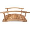 6-ft Wood Garden Bridge with Side Rails