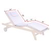 Royal White Chaise Lounger Cushion