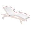 White Chaise Lounger Cushion