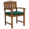 5-Piece Butterfly Extension Table Dining Chair Set with Green Cushions