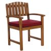 5-Piece Butterfly Extension Table Dining Chair Set with Red Cushions