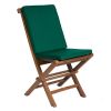 9-Piece Butterfly Extension Table Folding Chair Set with Green Cushions