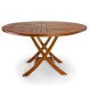 4-ft Teak Round Folding Table