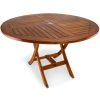 4-ft Teak Round Folding Table