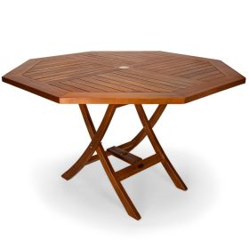 4-ft Teak Octagon Folding Table