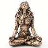 1pc Mother Earth Gaia Sitting Lotus Pose Mini Mother Earth Gaia Statue, Resin Craft Gaia Goddess Statue, Suitable For Outdoor Garden Patio Porch Balco