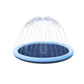 100/170 CM Children Pet Water Mat Summer Beach Inflatable Water Spray Pad Lawn Swimming Pool Mat Pet Sprinkler Outdoor Game Toy - 100cm Blue - China