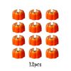 12/24pcs Halloween Pumpkin Candle Light Pumpkin Lantern Lamp Ornaments Ghost Festival Props Halloween Party Supplies Home Decor - 12pcs Type B - China