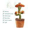 Dancing Cactus Toy Repeats What You Say Electronic Dancing with Lighting Toys Recording Singing Spanish Language Song for Kids - USB English song - CN