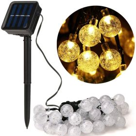 8 Modes Solar String Lights Outdoor LED Crystal Globe Light Waterproof Fairy Lights Garlands For Christmas Party Outdoor Decor - Warm - 5M 8 Modes 20l