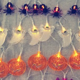 3pcs LED String Lights Halloween Indoor Garden Patio Party Pumpkin Lights - C3