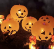 10 PCS Halloween Pumpkin Lantern Led Balloons Party Garden Bedroom Decorations Props - YELLOW