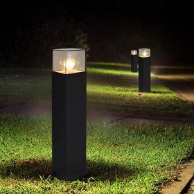 Inowel Landscape Path Lights with E26 Bulb Base(Bulb not Included) Modern Pathway Light Driveway Lights Wired 12226 - Black - 19.7in