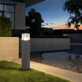 Inowel Landscape Path Lights with E26 Bulb Base(Bulb not Included) Modern Pathway Light Driveway Lights Wired 12226 - Grey - 31.5in