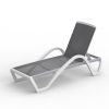 Patio Chaise Lounge Adjustable Aluminum Pool Lounge Chairs with Arm All Weather Pool Chairs for Outside,in-Pool,Lawn (Gray,1 Lounge Chair) - as Pic