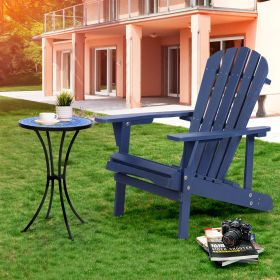 Adirondack Chair Solid Wood Outdoor Patio Furniture for Backyard, Garden, Lawn, Porch -Navy Blue - as Pic