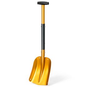 Home Multi Functions Adjustable Aluminum Snow Shovel With Anti-Skid Handle - Gold - Snow Shovels