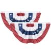 1.5X3ftAmerican Pleated Fan Flag 2pcs - LA01