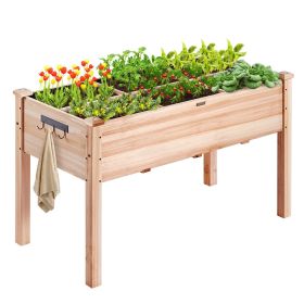 VEVOR Wooden Raised Garden Bed Planter Box 47.2x22.8x30" Flower Vegetable Herb - Default