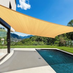 8' x 12' Sun Shade Sails Canopy Rectangle Outdoor Shade Canopy UV Shelter Canopy for Outdoor Patio Garden Backyard - 8' x 12'