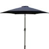 9' Pole Umbrella With Carry Bag, Navy Blue - as pic