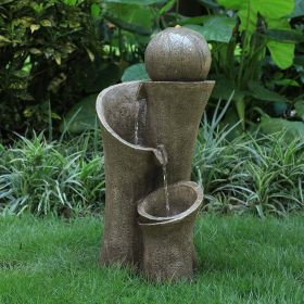 24inches Outdoor Waterfall Garden Fountain for Indoor and Outdoor, Patio and Garden - 24inches