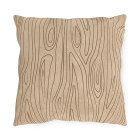 Decorative Outdoor Pillows - Set Of 2, Beige And Brown Tree Sketch Line Art