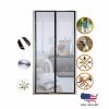 Magnetic Screen Door Retractable Mesh Net Pet Patio Hands Free Mosquito Magic - Black