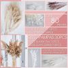 60/62/76/80/85/100pcs Boho Pampas Grass Bouquet Home Decor Floral Dried Flowers Wedding Arrangements Natural Reed Bunny Tails - 80pcs - China