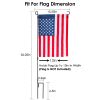 Garden Flag Stand Flagpole Weatherproof Wrought Iron Coated Yard Flag Holder For Yard Flag Party Banner Fits 11.8x17.7in Flag - Black