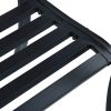 Patio Bench 49.2" Black Steel - Black