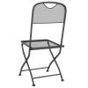 Folding Patio Chairs 2 pcs Expanded Metal Mesh Anthracite - Anthracite