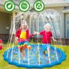 100/170 CM Children Pet Water Mat Summer Beach Inflatable Water Spray Pad Lawn Swimming Pool Mat Pet Sprinkler Outdoor Game Toy - 170cm Light blue A -