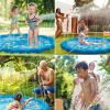 100/170 CM Children Pet Water Mat Summer Beach Inflatable Water Spray Pad Lawn Swimming Pool Mat Pet Sprinkler Outdoor Game Toy - 170cm Light blue B -