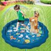 100/170 CM Children Pet Water Mat Summer Beach Inflatable Water Spray Pad Lawn Swimming Pool Mat Pet Sprinkler Outdoor Game Toy - 170cm Light blue B -