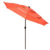 10Ft 3-Tiers 32LEDS Patio Umbrella Fruit Orange - As Picture