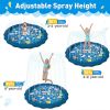 100/170 CM Children Pet Water Mat Summer Beach Inflatable Water Spray Pad Lawn Swimming Pool Mat Pet Sprinkler Outdoor Game Toy - 170cm Light blue A -