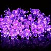 1pc Solar Flower String Lights; Blossom String Lights; Fairy LED Lights String; Solar Flower Decorative Lighting For Outdoor Home Garden Lawn Patio Xm