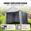 VEVOR Portable Shed Outdoor Storage Shelter, 10 x 10 x 8.5 ft Heavy Duty All-Season Instant Storage Tent Tarp Sheds with Roll-up Zipper Door and Venti