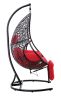 Patio PE Rattan Swing Chair With Stand and Leg Rest for Balcony, Courtyard - as Pic