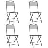 Folding Patio Chairs 4 pcs Expanded Metal Mesh Anthracite - Anthracite