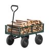 Wagon Cart Garden cart trucks make it easier to transport firewood - Green