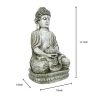 [only for pickup with a prepaid label]Meditating Sitting Buddha Solar Lights Outdoor Garden Patio Statue Light Decor - gray