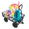 Wagon Cart Garden cart trucks make it easier to transport firewood - Black