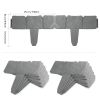 20 PCS Cobbled Stone Effect Plastic Garden Lawn Border Edging - Grey