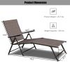 Outdoor Patio Pool Adjustable Fashion Simple Stlye Chaise Lounge - Tan - Chaise Lounge