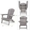 Wood Lounge Patio Chair for Garden Outdoor Wooden Folding Adirondack Chair Set of 2 Solid Cedar Wood Lounge Patio Chair for Garden; Lawn; Backyard; -