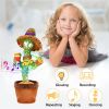 Dancing Cactus Toy Repeats What You Say Electronic Dancing with Lighting Toys Recording Singing Spanish Language Song for Kids - Battery Chinese song