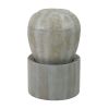 19.5x19.5x32.5" Heavy Outdoor Cement Fountain Antique Blue, Cute Unique Urn Design Water feature For Home Garden, Lawn, Deck & Patio - as Pic