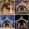 LED Lighted Nativity Scene Christmas Decoration Ornament for Lawn, Yard, Patio - A